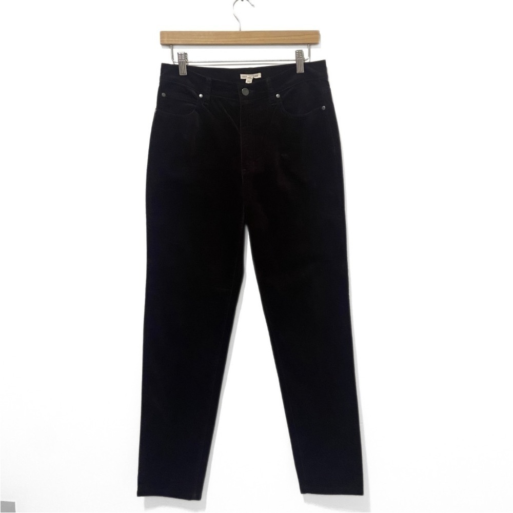 Eileen Fisher Brown Corduroy Organic Cotton High-Rise Trouser Pants Size XS